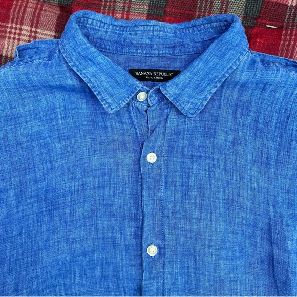 Banana Republic Linen Camden Fit Button Up Shirt - Picture 10 of 10